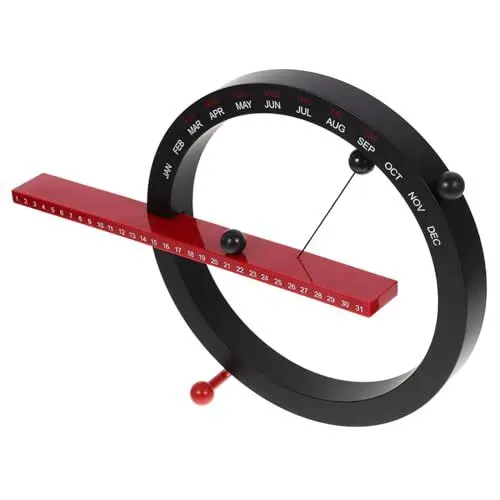 Produktbild: STOBOK 3 Stk Desktop-weihnachtskalender Wohnkultur Magnetischer Tischkalender in Schwarz Und Rot Weihnachtsdekorationen Im Innenbereich Ewige Kalenderuhr Advent Magnetkraft Büro Wanduhr