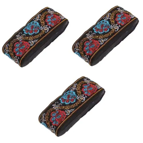 Produktbild: STOBOK 3 Stück 1 Rolle Ethnisches Hochzeit Fransenband Gitarrengurt Diy-versorgung Für Trimmen Bänder Für Instrumentengurt Kleidung Petersilie Polyester