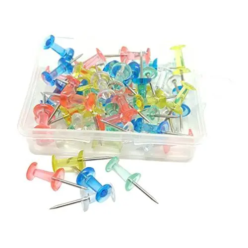 Produktbild: STOBOK 40stücke Dekorative Reißzwecken Pushpins Für Pinnwand Und Korkboard Organisieren Von Notizen Fotos Und Karten Transparent Und Praktisch