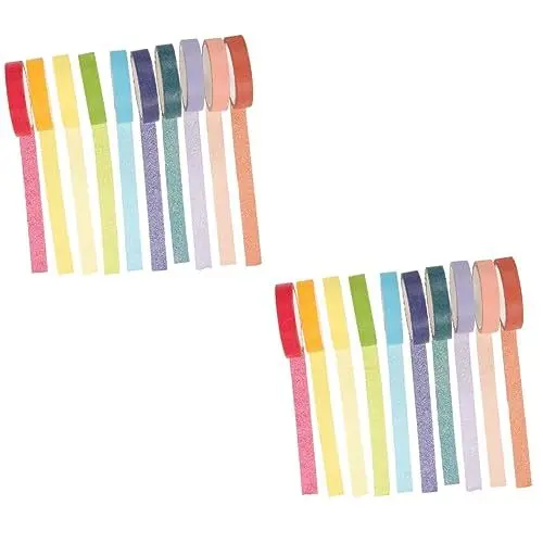 Produktbild: STOBOK 40 Stk bastelbedarf buntes klebeband Bastelklebeband farbiges klebeband Scrapbooking-Klebeband selber machen Einfarbiges Abdeckband in Regenbogenfarben niedlich klebriges Papier
