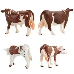 Produktbild: STOBOK 4Pcs Kuh Figur Spielzeug Kunststoff Kuh Figuren Kuh Modell Spielzeug Bauernhof Tier Figuren für Fee Garten Dekoration Kinder Geschenke