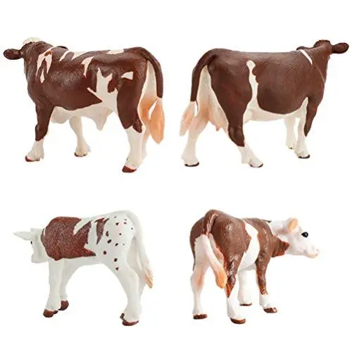 Produktbild: STOBOK 4Pcs Kuh Figur Spielzeug Kunststoff Kuh Figuren Kuh Modell Spielzeug Bauernhof Tier Figuren für Fee Garten Dekoration Kinder Geschenke