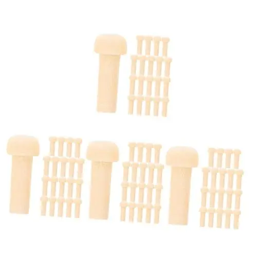 Produktbild: STOBOK 4 Sätze Holzspielzeug Bastelklammern Selber Machen Lange, Leere Holzpflöcke Mini-achsstifte Achsstifte Aus Holz Stift Zum Basteln Unfertige Holzpflöcke Lotusbaum Beige 20 Stück * 4