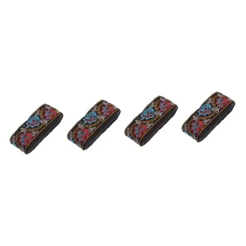 Produktbild: STOBOK 4 Stück 1 Rolle Ethnisches lichtband bastelband Tribal-Gitarrengurt Gitarrenzubehör zarter Instrumentengurt ethnischer Instrumentengurt Kleidung Instrumentengürtel Petersilie