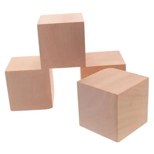 Produktbild: STOBOK 4 Stück Original-holzblöcke 6 Cm Große Würfel Unvollendete Bastel-holzblöcke Für Zuhause Und Büro Zubehör