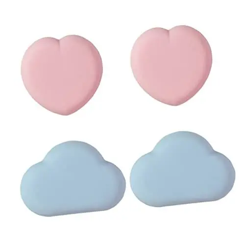 Produktbild: STOBOK 4 Stück Crashpad aus Silikon Türstopper für Babys Kühlschranktürschutz kantenschutz wand wandschutz Sturzpad Möbel Gummikissen herzförmige Klebepads groß Stoßstange Sicherheitstür