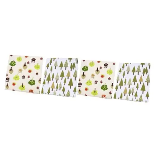 Produktbild: STOBOK 4 Stück Quiltstoff Fat-Quarter-Stoff Untersteppung Decke Tröster Patchworkdecke Nähkunst Bastel-Baumwollstoff-quadrate DIY-Stoff Quilten Karikatur Kleine Werkzeuge
