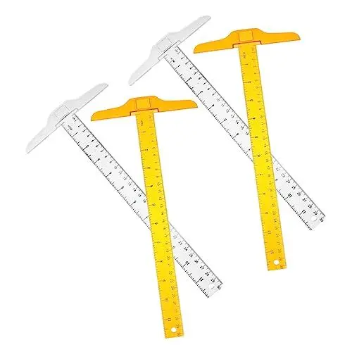 Produktbild: STOBOK 4 Stück T-Förmiges Lineal Design-Lineal Metrisches Lineal Klares Lineal Spezialwerkzeuge Metrisches Maßband T-Metrisches Lineal Lineal Zur Kleidungsherstellung
