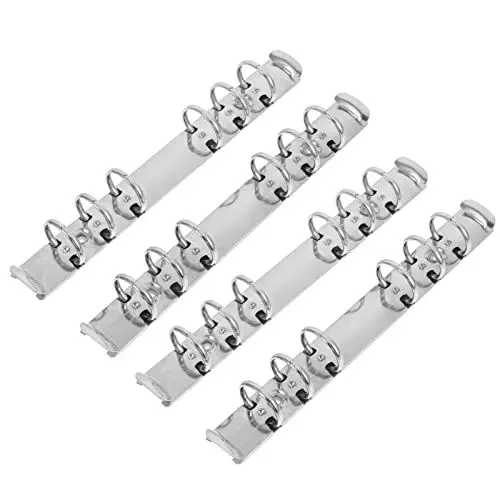 Produktbild: STOBOK 4 Stücke A6 6 Ringbuch Mechanismus Notebook Mechanismus Ersatz Kit Metall Lose Blatt Ordner Ringe Notebook Ringbuch Mechanismus