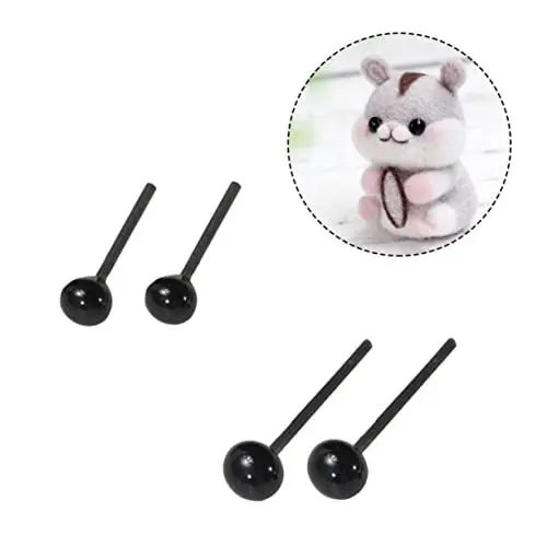 Produktbild: STOBOK 50 Paar Sicherheitsaugen für Kuscheltiere Glaspuppenaugen Augen basteln Marionettenpuppe Mini Puppenaugen Amigurumi Nasen Machen tierfiguren Tier Figuren häkeln Baby Plüschpuppen