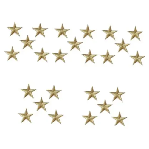 Produktbild: STOBOK 50 Stück Aufnäher Für Kleidung Diy-stickpatches Goldene Sternflecken Patchwork-jacke Aufnäher Mit Sternapplikation Fünfzackiger Stern-stern-patch Für Kleidung Sternenflecken Mini