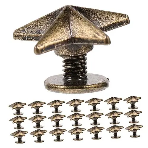 Produktbild: STOBOK 50 Stück Diy Fünfzackige Sternnieten Kugelspitzen Taschennieten Nagelspitzen Punk-kugelniete Sternnietenschraube Spikes Für Kleidung Kleidungsspikes Schuhe Legierung Schuhspitzen