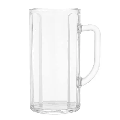 Produktbild: STOBOK 530Ml Bierkrug mit Griff Bier Becher Plastik Oktoberfest Bierbecher Bierkrug Kunststoff Wiederverwendbar Partygläser Transparent Trinkbecher für Zuhause Bar Party Supplies