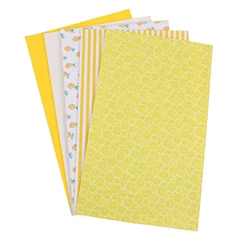 Produktbild: STOBOK 5 Blätter Gelbes Fruchtleder Lederstoff selber Machen Lederreste Schleifenohrringe handgefertigter Lederstoff DIY-Nähmaterial Patchwork Blatt Lieferungen der Stoff Kunstleder