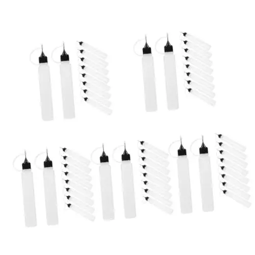 Produktbild: STOBOK 5 Sätze Papierspenderflasche Plastikenten Plastikflasche Leimflasche Liquid Flaschen Kleberflasche Leimspender Leimfläschchen Mit Feiner Spitze Flasche Maschinenöl 10 Stück * 5