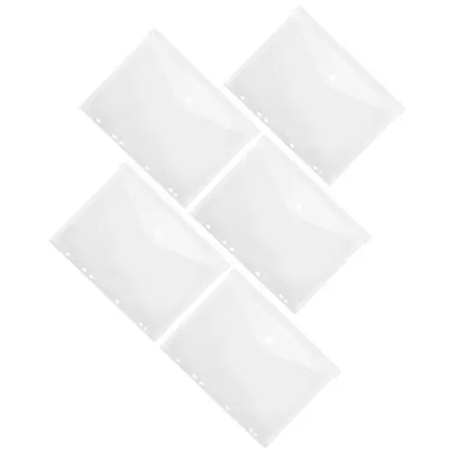 Produktbild: STOBOK 5 Stk 11-loch-büroordner Organizer Für Aufbewahrungstaschen Durchsichtige Plastikmappen Taschenordner Klarer Dokumentenumschlag Bindetascheneinlage Taschenfotoseite Bindeseite A4