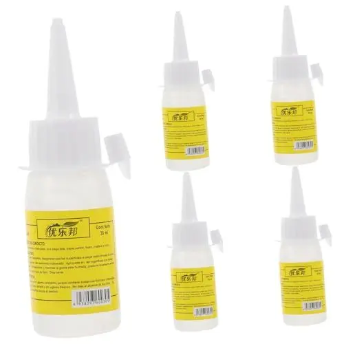 Produktbild: STOBOK 5 Stück Leimflasche Leimdosierflasche Nadelspitze Farbflasche Tropfer Für Kinder Leimapplikatorflasche Flüssigkeitstropfer Flüssigkeitsspender Manuelle Quetschflasche