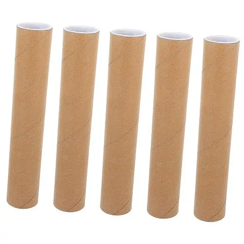 Produktbild: STOBOK 5st Bastelrollen, Röhren Posterröhren Für Den Postversand Postversandröhren Versandrohr Runde Pappröhren Aufbewahrungsrohr Mit Deckel Poster-versandröhre Papier Plakatröhre
