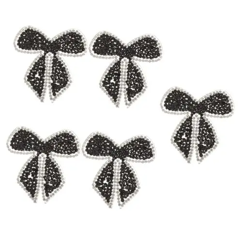 Produktbild: STOBOK 5st Heißkleber-bodenstoffaufkleber Gürtelapplikation Mit Strasssteinen Strass-schuhe Patches Strass-eisen Auf Bögen Aufnäher Für Kleidung Heißschmelzkleber Krawatte Braut Schmücken