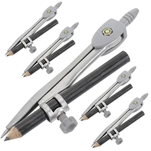 Produktbild: STOBOK 5st Zirkel Zeichnen Zeichenkompass Für Die Kunst Studentischer Kompass Holzkompass Kompass Für Geometrie Künstler Zeichnet Kompass Kreis Geometrie Kompass Büro Metall Tragbar