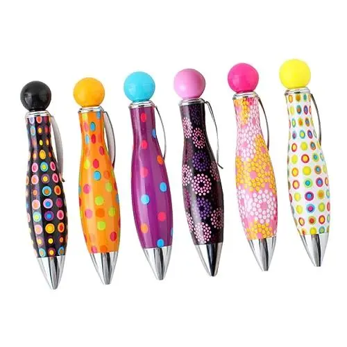 Produktbild: STOBOK 6-teiliges Kugelschreiber-set Süßes Bowling-stift-set Glatte Schreibstifte Für Das Büro Dekorative Neuheitsstifte Zufällige Farbe