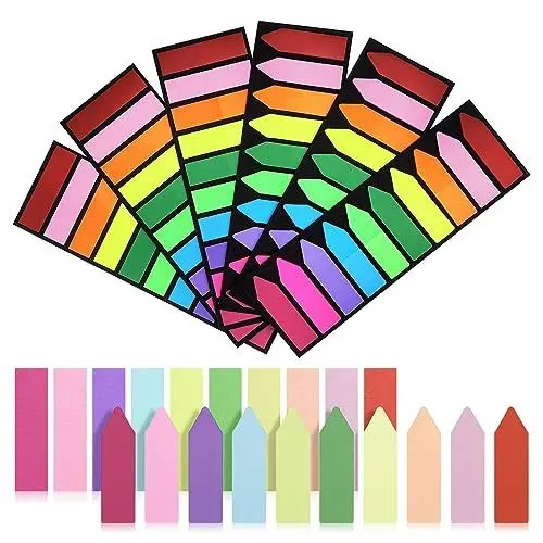 Produktbild: STOBOK 6 Pack Haftnotizen Registerkarten Für Seitenmarkierungen Etiketten Für Dateiordner Post Stick It Tabs Post-stick-it-tabs Buchfahnen -tabs-flags Buchen Papier Kurzes Haar Student