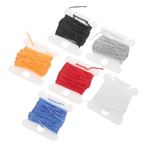 Produktbild: STOBOK 6rollen Nähwachsfäden Zum Nähen Von Leder Taschen Geldbörsen Von Armbändern Mit Moderatem Wachs Für Glatte Einfädelung Tragbar Und Langlebig Für Basteln Und Heimwerken