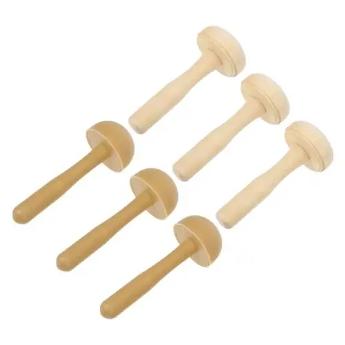 Produktbild: STOBOK Künstlerisches Druckwerkzeug-set 6-teilig Handgefertigte Pilzwalzen Holz-tintenwalzen Für Den Druck