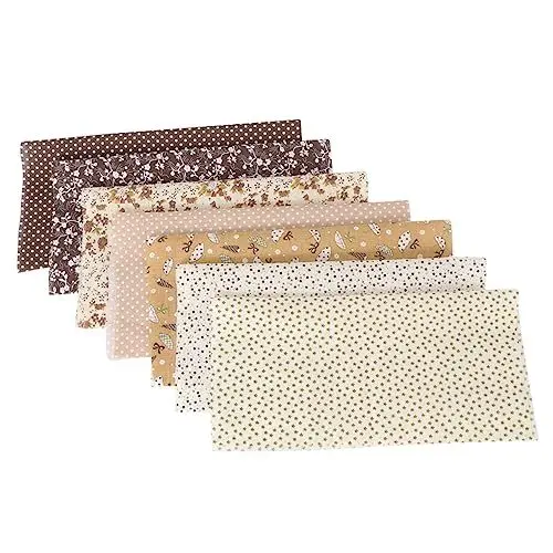 Produktbild: STOBOK 7st Stoffreste DIY Baumwollstoff Baumwoll-Patchwork-flusen Baumwollstoff Patchwork Druckstoffe Meterware Baumwolltuch Viertelbündel Stoff Baumwollstoff Blumen Zubehör Weihnachten