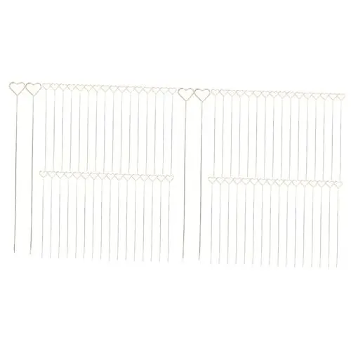 Produktbild: STOBOK 80 Stk Kartenhalter Blumenstrauß Liefert Tortenaufsatz Herz -memo-halter Auswählen Tischname Nummer Inhaber Karteninhaber Halterclips Für Blumenkarten Picks Eisen