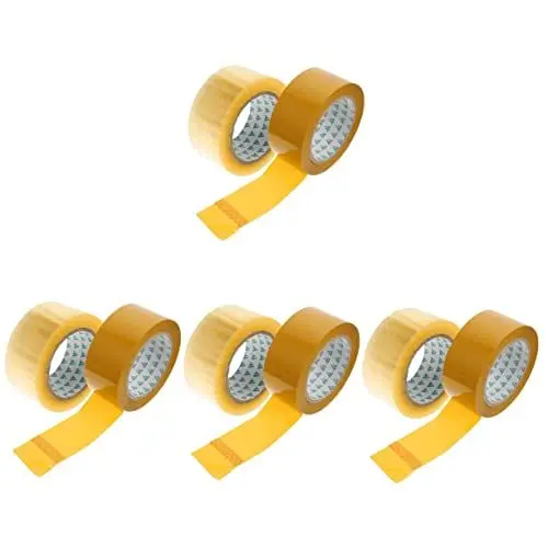 Produktbild: STOBOK 8 Rollen Klebeband Packband mit Abroller Verpackung Büroband Bänder büroartikel bürobedarf Magnetband Dichtungsband Packband klar Multifunktion Karton Nachfüllung -Rolle bopp