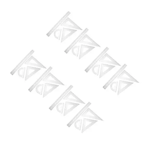 Produktbild: STOBOK 8 Sätze Dreieckslineal dreieckiges lineal klarer Winkelmesser Lineal mit gerader Kante Unterrichtsversorgung klares Lineal Plastiklineal dreieckig geometrisch p.s Transparent