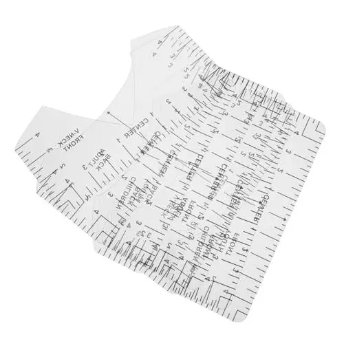 Produktbild: STOBOK 8 Teiliges T Shirt Ausrichtungswerkzeug Pvc Linealführung Für Die Kalibrierung Des Rundhalsausschnitts Nähzubehör Für Die Genaue Konfektionsgröße Von T Shirts