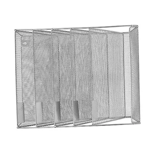 Produktbild: STOBOK Aktenregal Korb Wandorganisator Büro Registerkarten für Dateiordner Foto book shelves bücherstützen ibl box Aktenhalter mit Mesh-Design Organizer für Haushaltsdateien Metall Silver