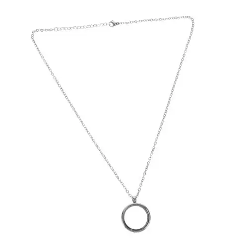 Produktbild: STOBOK Anhängerbox Silberne Medaillon Halskette Bild Medaillon Halskette Schwimmende Foto Charms Haar Denkmal Andenken Medaillon Halskette Für Frauen Hochzeitsstrauß Foto Charms