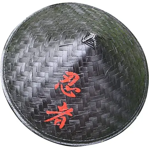 Produktbild: STOBOK Bambushut Japan Samurai Hut Bambushut Cosplay Ritter Schwarzer Hut Vietnamesischer Japanischer Kuli Strohbambuskegelhut Für Gartenbauernangeln