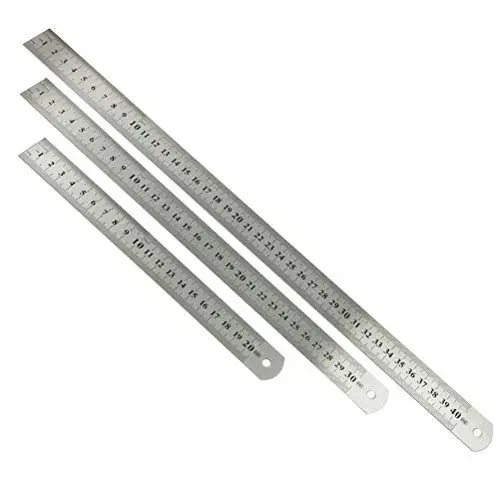 Produktbild: STOBOK Edelstahl Herrscher Metall für Engineering Zeichnung 3 Stücke 20 cm 30 cm 40 cm