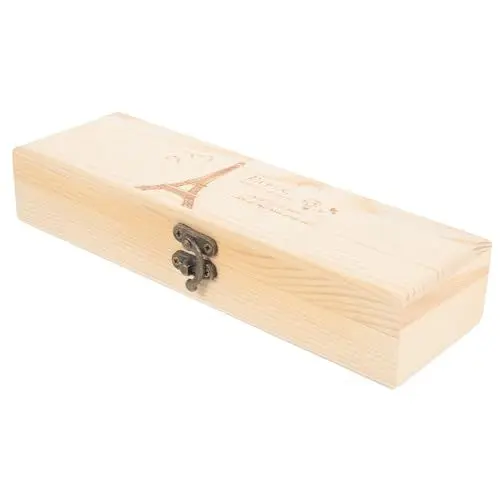 Produktbild: STOBOK Federmäppchen Aus Holz Truhe Aus Holz Schatzkiste Holzkiste Mit Klappdeckel Räucherstäbchen-aufbewahrungsbox Bleistiftbox Aus Holz Erinnerungskiste Aus Holz Schulmaterial Groß Kind