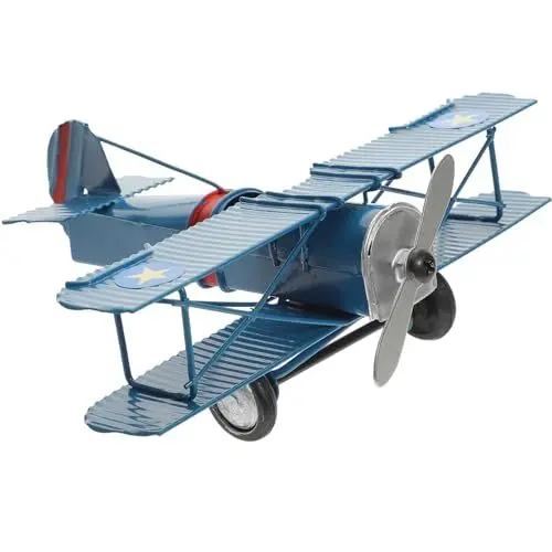Produktbild: STOBOK Flugzeugmodell Ornament Stamm Bildung Bauen Spiel Spielzeug Jungenzimmer Foto Requisiten Metall Stirbt Bürodekoration Tischminiaturen Papiertörtchen Kind Altmodisch Skulptur Eisen