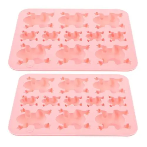 Produktbild: 2 St��ck frosch-silikon-fondantform, antihaft schokoladenform f��r s��?igkeiten, tiergelee, eisw��rfel, kuchen dekoration, cupcake-topper, polymer-ton, gummipaste, diy backen