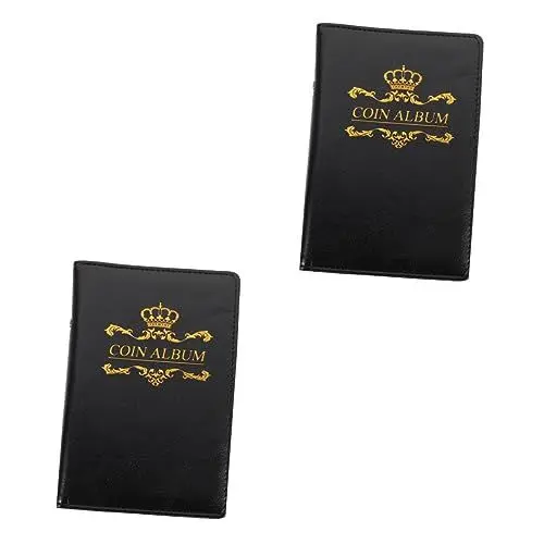 Produktbild: STOBOK Gedenk- 2 Stück Münzaufbewahrung Buchwährung Album Buchregal Dekor Buchhalter Ständer Münzhalter Münzen Für Sammler Aufbewahrungsboxen Dekoratives Münzsammeln Münzsammelhalter
