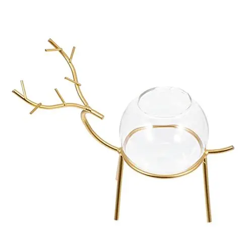 Produktbild: STOBOK Hydroponische Vasendekoration Zwiebelpflanze Terrarium Pflanzgefäßvasen Hydroponischer Terrariumbehälter Saftiges Terrarium Rentier Klarer Blumentopf Knospe Haushalt Glas Büro