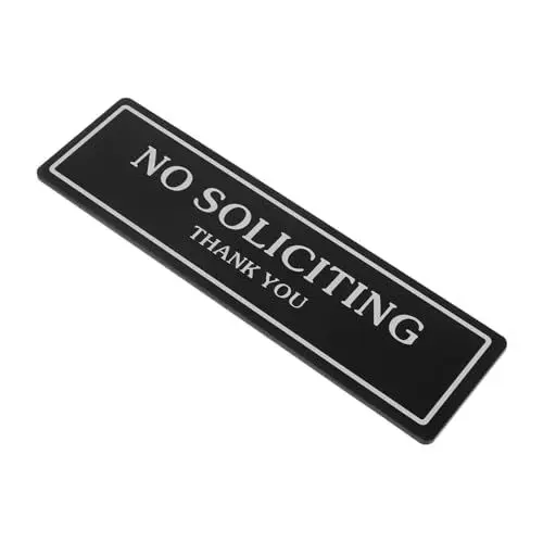 Produktbild: STOBOK Keine Werbeschilder Wand-erinnerungsschild Hinweisschild, Nicht Werbendes Schild Klinik-behandlungsplakette Schild „arbeiten Von Zu Hause Aus“. Tür Warnschild Black Acryl