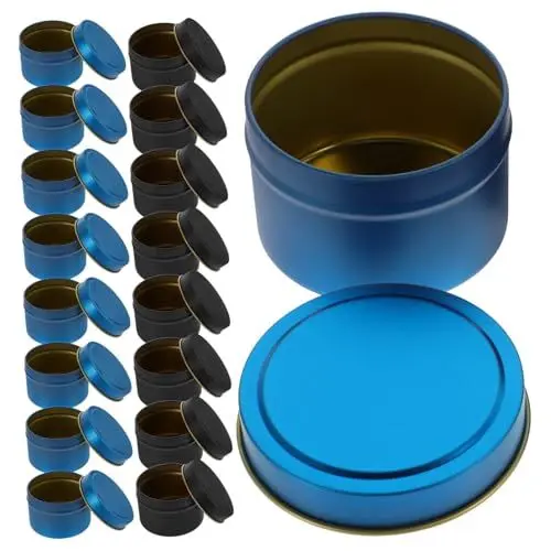 Produktbild: STOBOK Behälter Kerzen 24st Kerzenglas Kerzenhalter Diy Leere Kerzendose Teelichthalter Gläser Für Teelichter Kerzengläser Selber Machen Aromatherapie Weißblech Leere Dose Container Kerzenständer