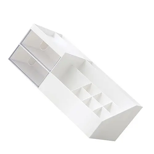 Produktbild: STOBOK Kosmetik Desktop Organizer Weiß Make-up Pinsel Organizer Box Fach Design