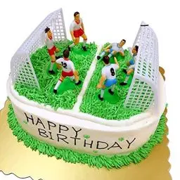 Produktbild: STOBOK Kuchen Topper Kunststoff Fußball Spieler Figur mit Tor Kuchenaufsätze Kuchen Deko für Fußball Thema Geburtstag Kuchen 8 Stück