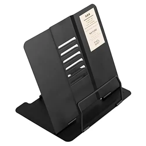 Produktbild: STOBOK Buchhalter Verstellbarer Bücherständer Leseregal Metall-bücherregal Schreibtisch-bücherständer Verhindert Myopie für Zu Hause