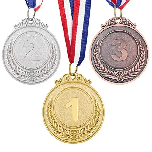 Produktbild: STOBOK Metall Gewinner Award Medaillen: 3 Stück Gold Silber Bronze AwardMedaille für Sport, Wettbewerbe Party,Goldmedaille Awards für Kinder Goldmedaillen Wettbewerb Auszeichnungen