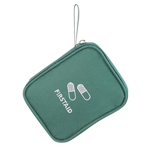 Produktbild: STOBOK Mini-Erste-Hilfe-Set Reise-Notfall-Kit Pille Medikamententasche notfallpakete notfallausrüstung Erste-Hilfe-Tasche zum Wandern Reise-Erste-Hilfe-Tasche Oxford-Stoff Green