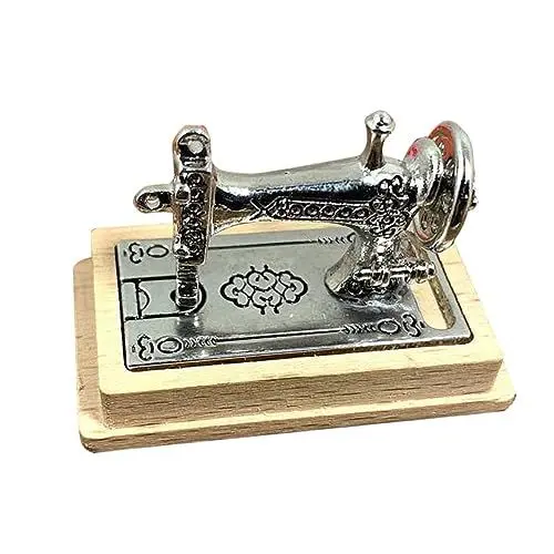 Produktbild: STOBOK Mini-nähmaschine Puppenhaus-nähmaschine Puppenhausmöbel Miniatur-nähmaschine Puppenhaus Decoraciones Para Sala De Casa Alte Nähmaschine Foto Legierung Haushaltsgeräte Kleinkind